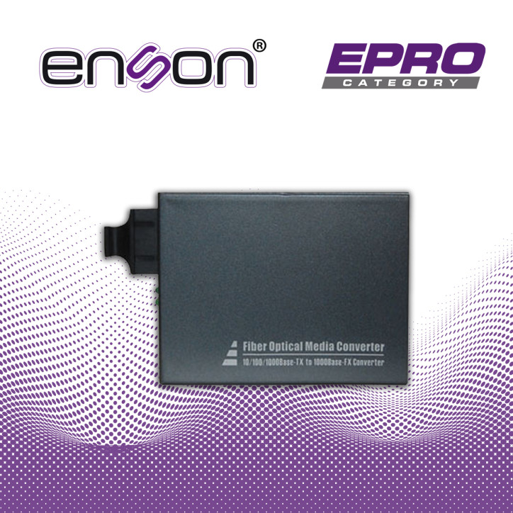 Convertidor de medios cobre a fibra 1000 Mbps fibra multimodo conector SC ENSON ENS-MC100SC