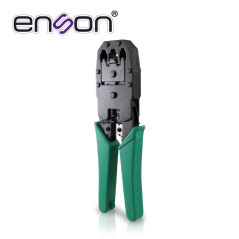 PINZAS PONCHADORAS ENSON ENS-NT01 PARA RJ9 (4 PINES) RJ11 (6 PINES) Y RJ45 (8 PINES) CON CUCHILLA DE CORTE Y PELADO DE CABLE