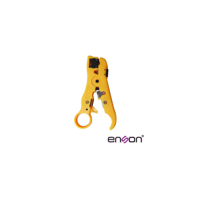 PELADORA DE CABLES ENSON ENS-ST15 CON NAVAJA DE CORTE, PELADO Y DESFUNDADO PARA CABLES COAXIAL, UTP, ALARMA