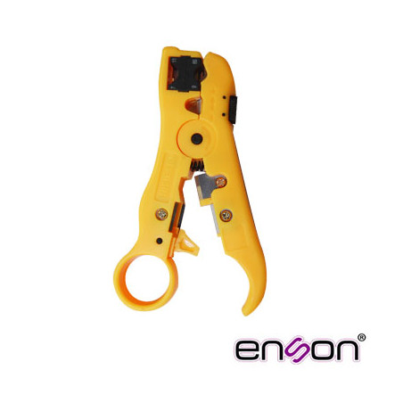 PELADORA DE CABLES ENSON ENS-ST15 CON NAVAJA DE CORTE, PELADO Y DESFUNDADO PARA CABLES COAXIAL, UTP, ALARMA