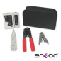 KIT COMPLETO ENSON ENS-KTCB PINZAS+TESTER, INCLUYE: -PROBADOR DE CABLEADO -PINZA CRIMPEADORA RJ45 -PINZA PELADORA UTP/STP - + MA