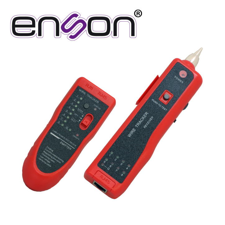 Generador de tonos / Tester probador de cable Generador de tonos RJ45/RJ11 Incluye audífonos ENSON ENS-TS02