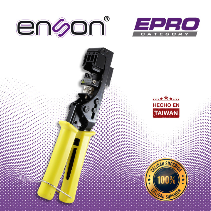 Pinza rematadora para jacks RJ45 Asienta y recorta 8 conductores Para conector Keystone Poncha jacks RJ45 ENSON EPRO-JACKTOOL