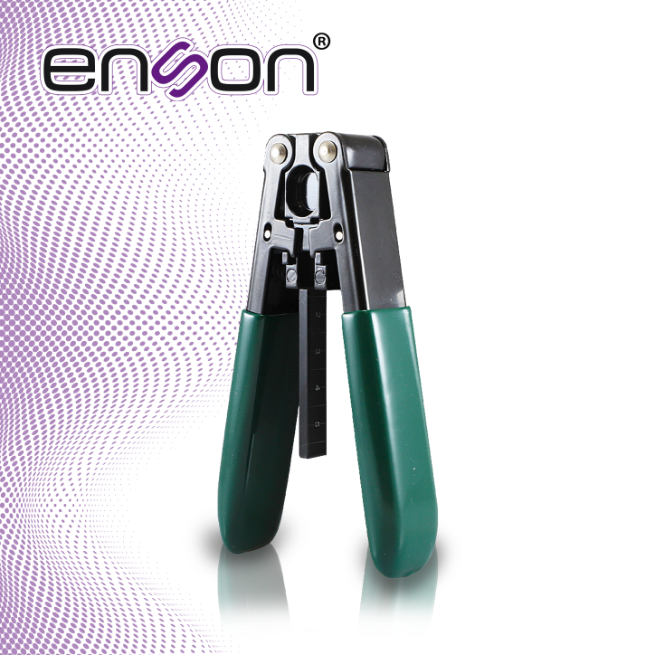 Pelador de cable Drop para fibra óptica Fabricado en acero Mango deslizante de PVC Para cables Planos o Flat ENSON ENS-FTTHFDOCS