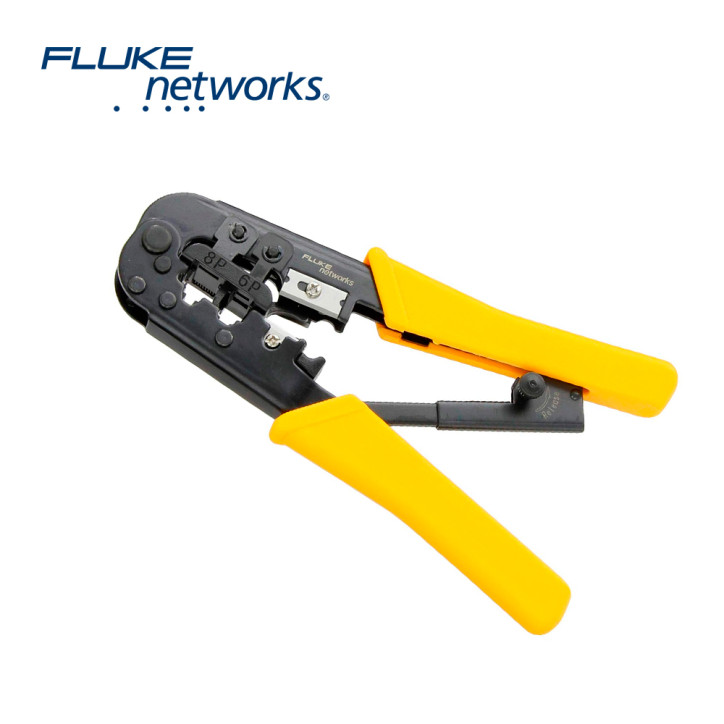 Herramienta crimpadora / pinzas ponchadoras para conectores modulares de 4 6 y 8 posiciones con cortador FLUKE NETWORKS 11212530