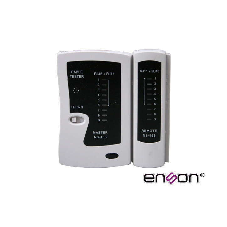 Tester para cable de red mapeo de cables prueba de continuidad por hilo acepta RJ11 y RJ45 ENSON ENS-TELN1