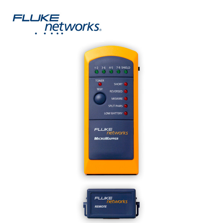 PROBADOR DE MAPAS DE CABLEADO DE PAR TRENZADO FLUKE NETWORKS MT-8200-49A MICROMAPPER-MICROMAPPER REMOTE PARA UNA VERIFICACION RA