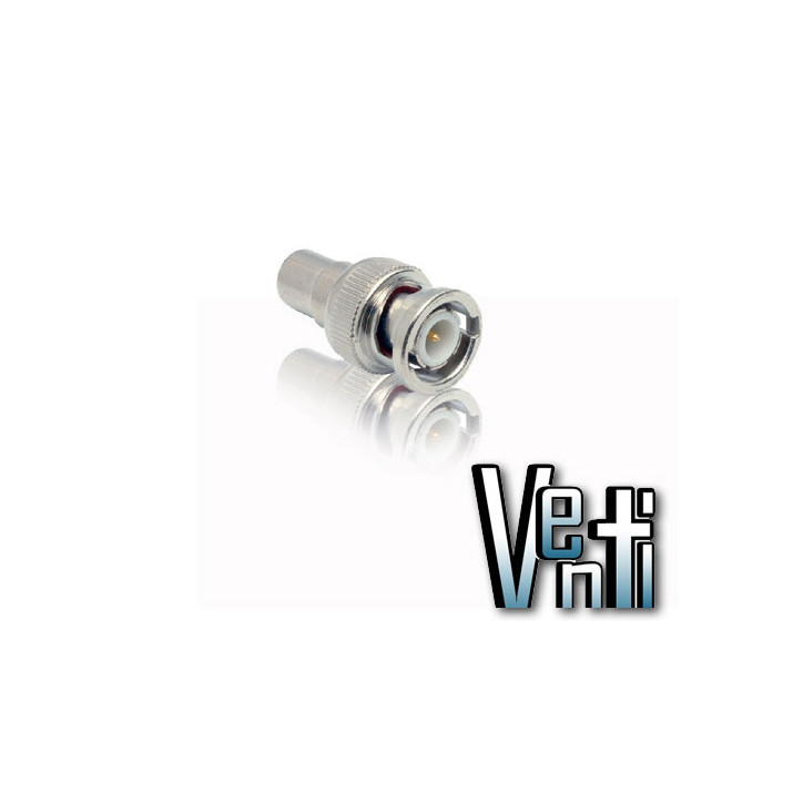Adaptador coaxial RCA a BNC convierte RCA macho a BNC macho Impedancia 75 ohms Núcleo de cobre MARCAS VARIAS CONV RCA BNC H-M