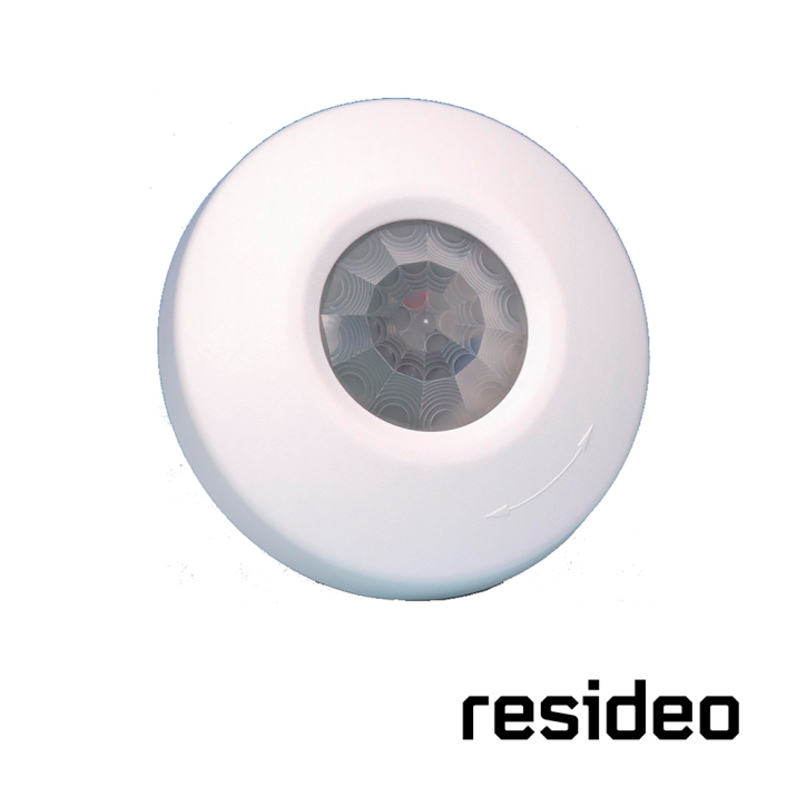 Sensor de movimiento PIR de techo convencional Cobertura de 360 grados Diámetro de 11 metros Montaje en techo RESIDEO 997