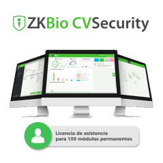 LICENCIA BIO CVSECURITY MODULO DE ASISTENCIA ZKTECO ZKCV-TA-P100 PARA 100 PUNTOS DE ASISTENCIA PERMANENTE COMPATIBLE CON G1,G3