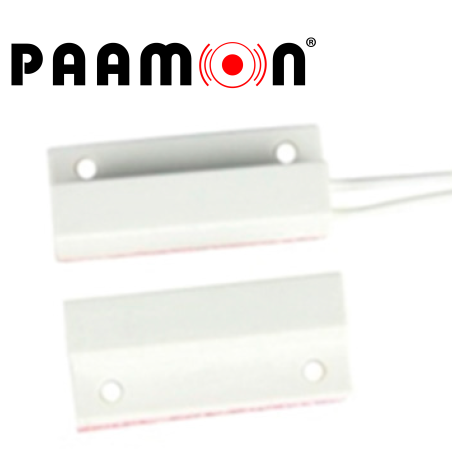 CONTACTO MAGNETICO MONTAJE EN SUPERFICIE PAAMON PM-MS13S / TIPO NORMALMENTE ABIERTO /USO EN INTERIOR / GAP 15-20 MM / CABLEADO /