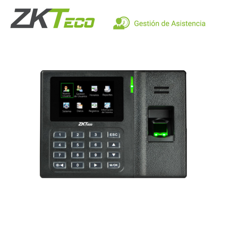 CONTROL DE ASISTENCIA CHECADOR AUTONOMO ZKTECO LX14 BIOMETRICO DE 500HUELLAS/500CONTRASEÑAS/50,000REGISTROS USBHOST/SSR-FORMATOE