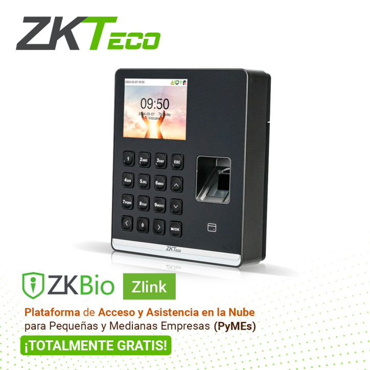 M1 CONTROL DE ASISTENCIA BIOMETRICA ZKTECO M1 / 500 HUELLAS / 500 TARJETAS DE 125 KHZ / 500 USUARIOS /TECLADO ALFANUMERICO / WIF