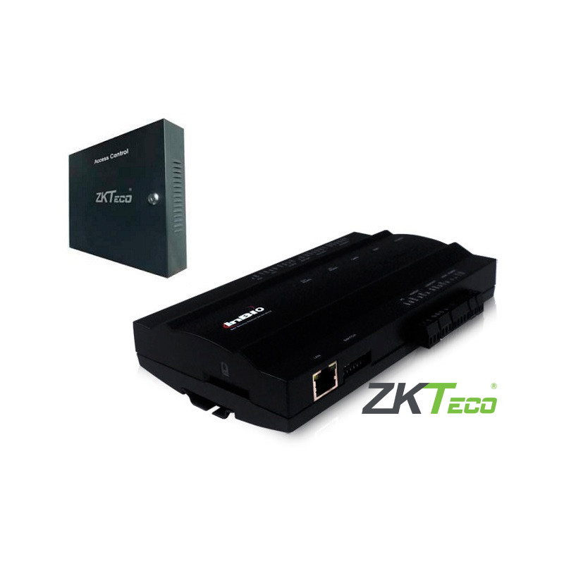 PANEL DE CONTROL DE ACCESO AVANZADO ZKTECO INBIO160BOX KIT GABINETE Y FUENTE 1PUERTAS/2LECTORAS/3000HUELLAS/30,000TARJETAS/100,0