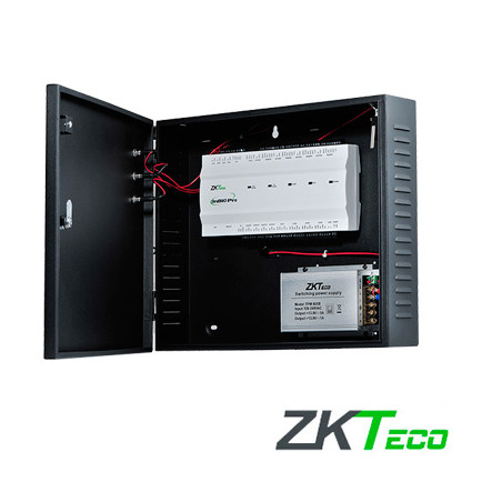 PANEL DE CONTROL DE ACCESO AVANZADO GREENLABEL ZKTECO INBIO460PROBOX KIT CON GABINETE Y FUENTE 4PUERTAS/ 8 LECTORAS/20,000HUELLA