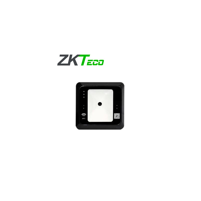 LECTOR DE CODIGO QR Y TARJETAS DE 13.56MHZ ZKTECO QR500-B COMUNICACION WIEGAND SE PUEDE UTILIZAR PARA GESTION DE ACCESO O VISITA