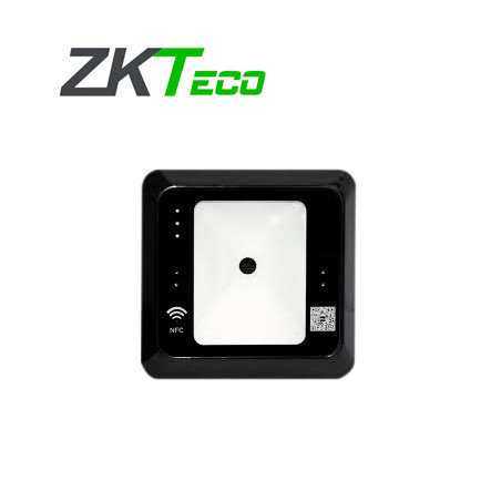 LECTOR DE CODIGO QR Y TARJETAS DE 13.56MHZ ZKTECO QR500-B COMUNICACION WIEGAND SE PUEDE UTILIZAR PARA GESTION DE ACCESO O VISITA