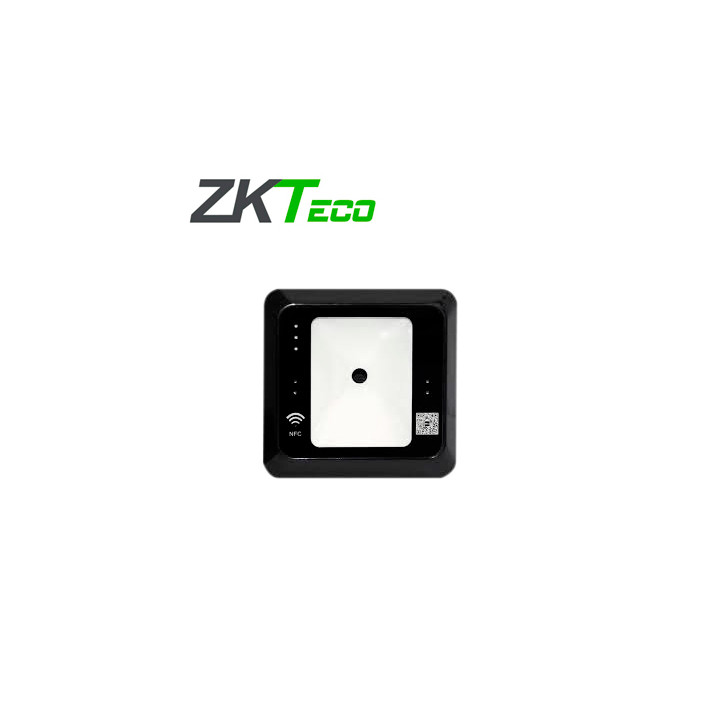 Lector de códigos QR y tarjetas 13.56MHz escaneo rápido alta tasa de reconocimiento comunicación Wiegand ZKTECO QR500-B