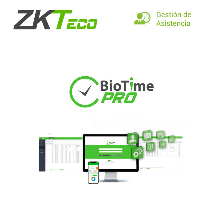 Software de gestión de asistencia Enterprise para 100 equipos 12000 empleados ZKTECO ZKBTPRO-P100