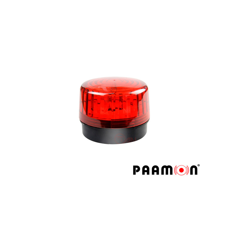 ESTROBO COLOR ROJO PAAMON PAM-LED2 ULTRA POTENTE CON LEDS INDIVIDUALES/ ALAMBRICO/ MATERIAL ABS DE ALTO IMPACTO/ DESTELLO 90XMIN