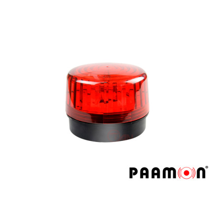 ESTROBO COLOR ROJO PAAMON PAM-LED2 ULTRA POTENTE CON LEDS INDIVIDUALES/ ALAMBRICO/ MATERIAL ABS DE ALTO IMPACTO/ DESTELLO 90XMIN