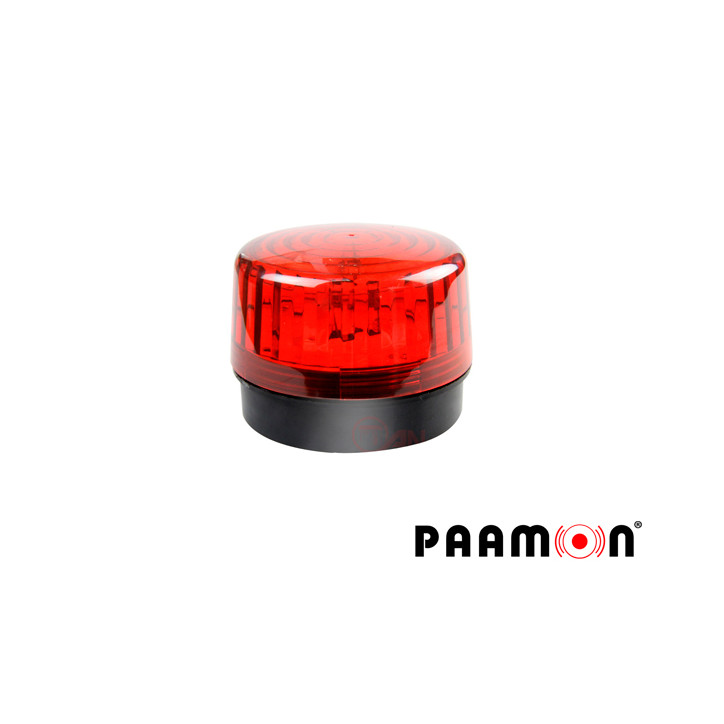ESTROBO COLOR ROJO PAAMON PAM-LED2 ULTRA POTENTE CON LEDS INDIVIDUALES/ ALAMBRICO/ MATERIAL ABS DE ALTO IMPACTO/ DESTELLO 90XMIN