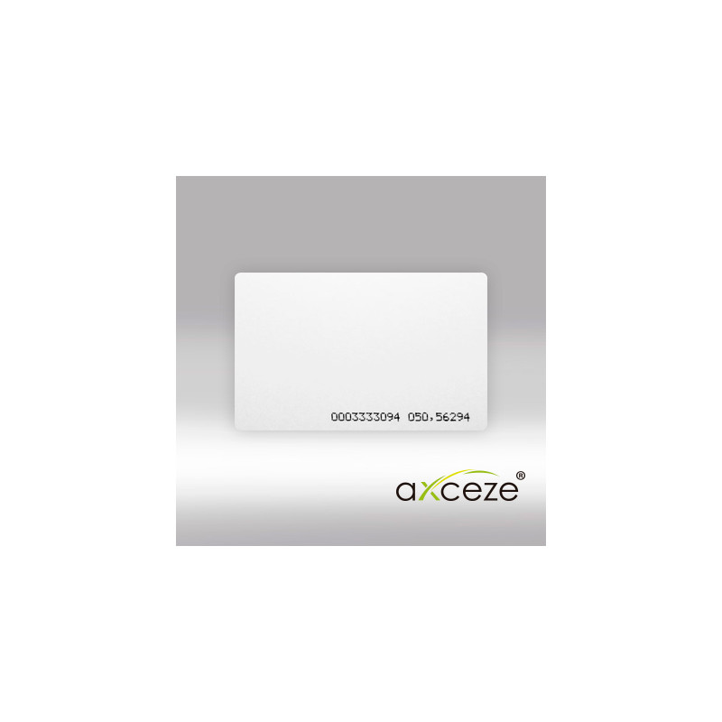 TARJETA DE PROXIMIDAD AX-IDC DELGADA CON CODIGO IMPRESO FRECUENCIA DE 125KHZ COMPATIBLE CON EQUIPOS ID