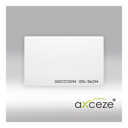TARJETA DE PROXIMIDAD AX-IDC DELGADA CON CODIGO IMPRESO FRECUENCIA DE 125KHZ COMPATIBLE CON EQUIPOS ID