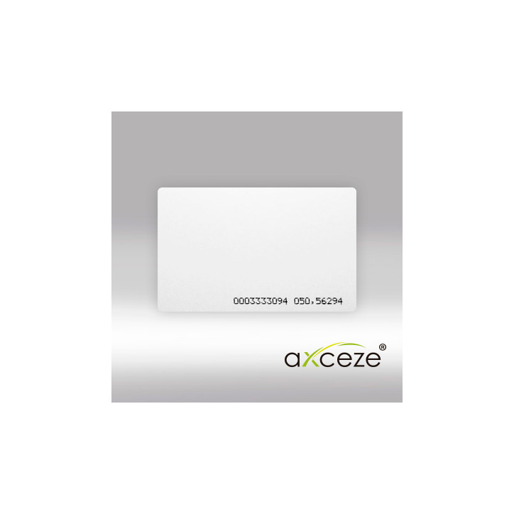 Tarjeta de proximidad Frecuencia 125 KHz Formato ISO Delgada con código impreso AXCEZE AX-IDC