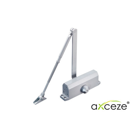 BRAZO CERRADOR DE PUERTAS AX-DOORC80 MARCA AXCEZE PUEDE CERRAR UNA PUERTA DE HASTA 80 KG INSTALACION EN INTERIORES FACIL INSTALA