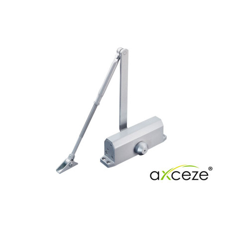 BRAZO CERRADOR DE PUERTAS AX-DOORC120 MARCA AXCEZE PUEDE CERRAR UNA PUERTA DE HASTA 120 KG INSTALACION EN INTERIORES FACIL INSTA