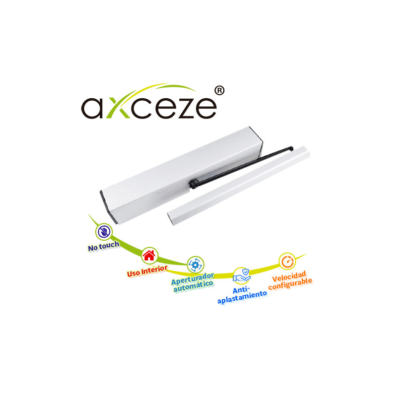 BRAZO AUTOMATICO ABREPUERTA BATIENTE AXCEZE MODELO AX-PULLBAR IDEAL PARA PUERTAS DE METAL O MADERA CON MARCO APERTURA HACIA ADEN