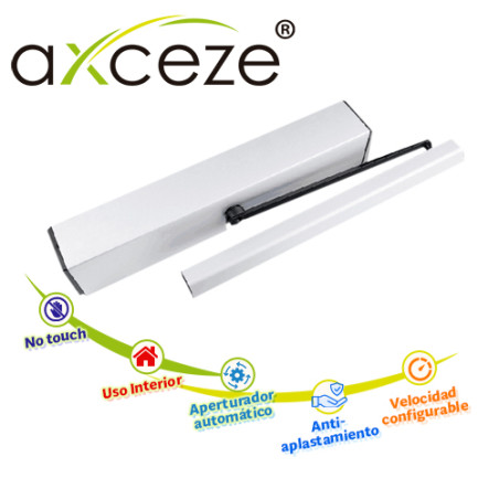 BRAZO AUTOMATICO ABREPUERTA BATIENTE AXCEZE MODELO AX-PULLBAR IDEAL PARA PUERTAS DE METAL O MADERA CON MARCO APERTURA HACIA ADEN