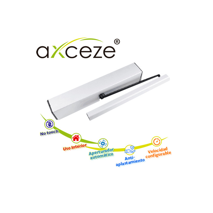 Brazo abrepuertas automático para puertas batientes Ancho de puerta hasta 1.200mm Peso de puerta hasta 150Kgs AXCEZE AX-PULLBAR