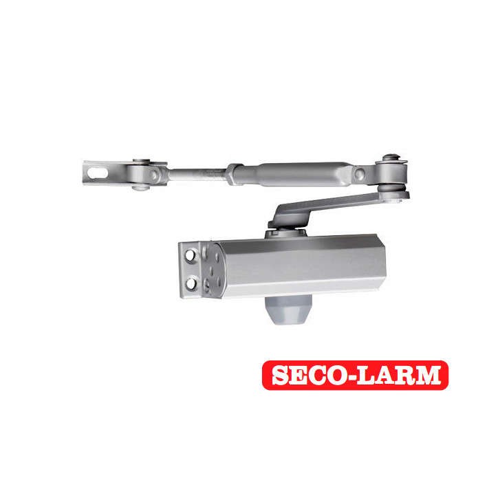 Brazo cierrapuertas Soporta 45kg Para puertas hasta 42" 107cm Abatimiento reversible SECO-LARM SD-C121-S