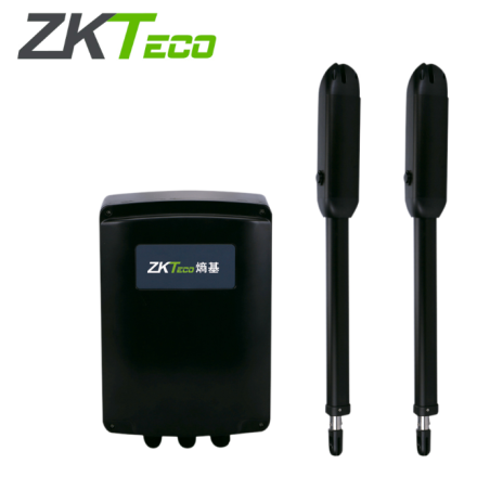 JUEGO DE BRAZOS MOTORIZADOS ZKTECO ZKSW400DC PARA PUERTAS BATIENTES DE UN PESO MAXIMO DE 380KG COMPATIBLE CON SOLUCIONES DE CONT