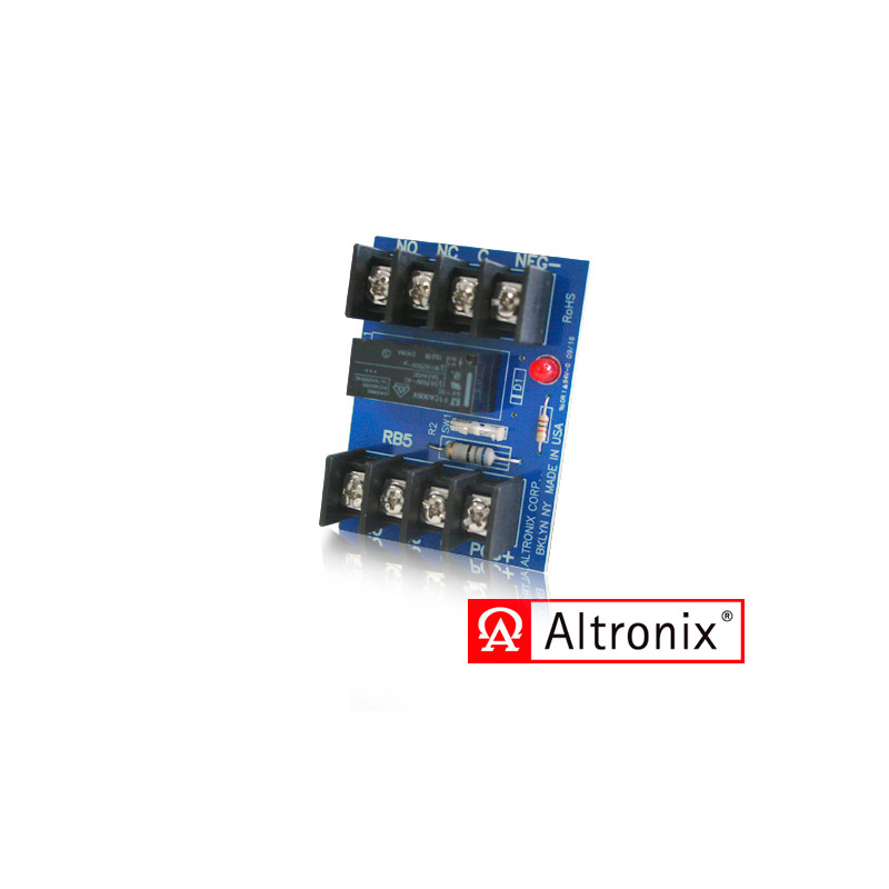 MODULO RELEVADOR / VOLTAJE DE 6 O 12 VDC / RB5 ALTRONIX / CONSUMO DE CORRIENTE 120 MA CUENTA CON INDICADOR LED