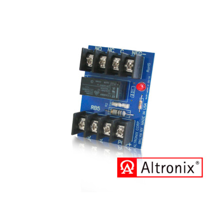 MODULO RELEVADOR / VOLTAJE DE 6 O 12 VDC / RB5 ALTRONIX / CONSUMO DE CORRIENTE 120 MA CUENTA CON INDICADOR LED