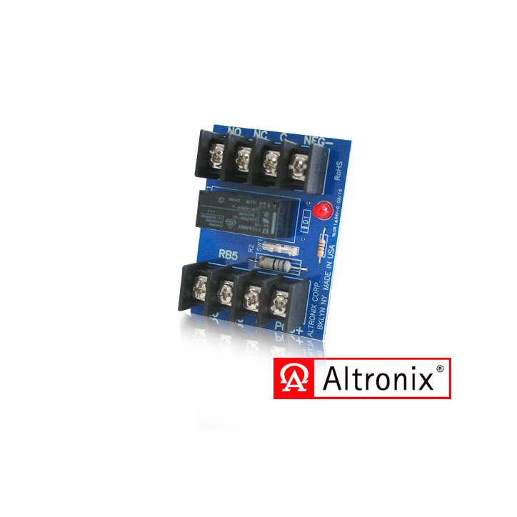 MODULO RELEVADOR / VOLTAJE DE 6 O 12 VDC / RB5 ALTRONIX / CONSUMO DE CORRIENTE 120 MA CUENTA CON INDICADOR LED