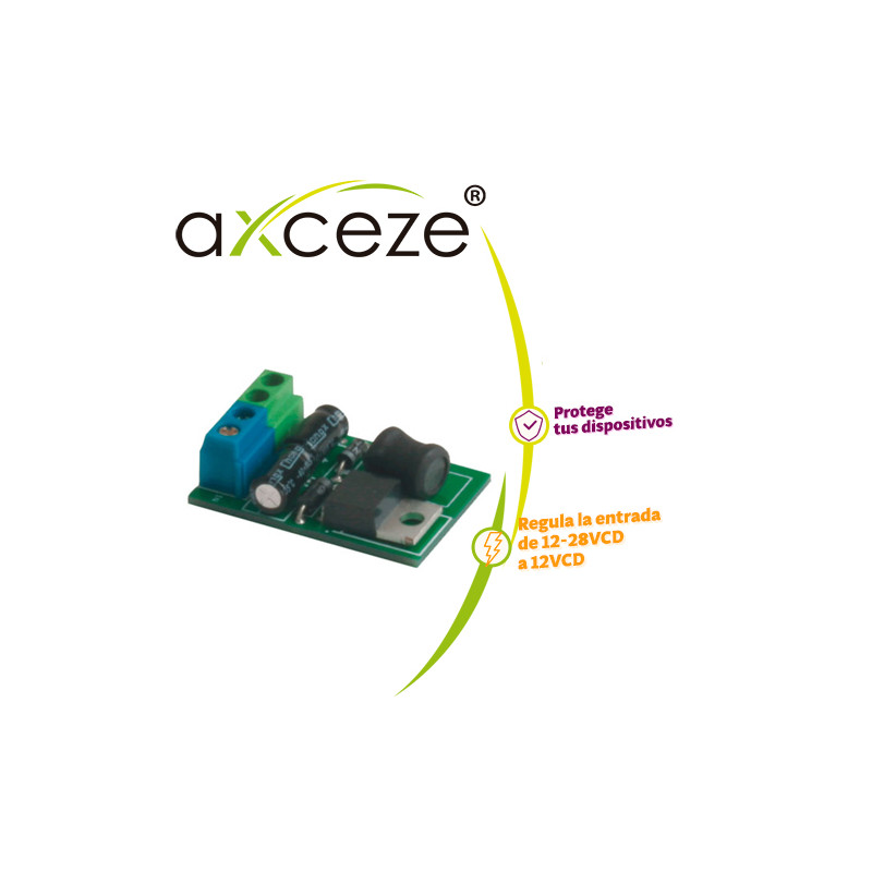 REGULADOR DE VOLTAJE AX-RELAY8 VOLTAJE DE ENTRADA EN RANGO DE 12-28VCD VOLTAJE DE SALIDA 12VCD HASTA 1A