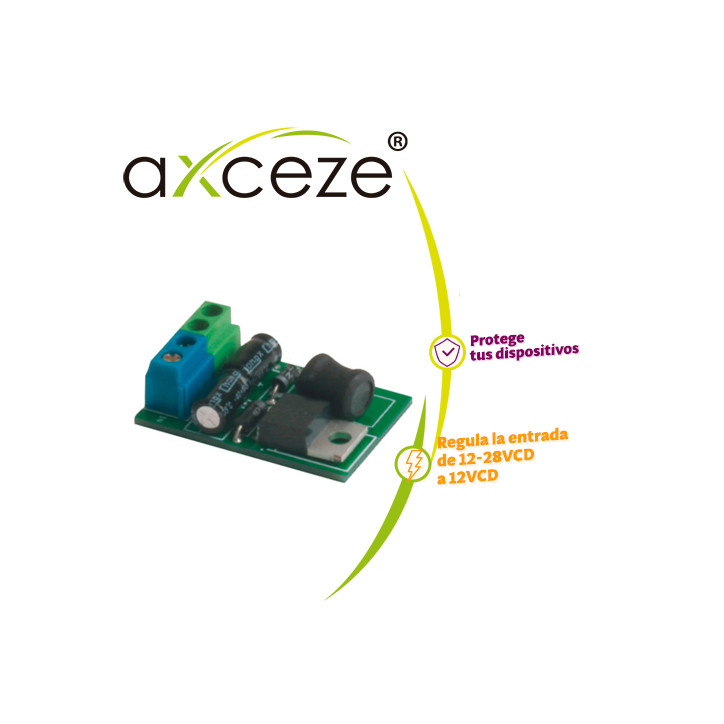 REGULADOR DE VOLTAJE AX-RELAY8 VOLTAJE DE ENTRADA EN RANGO DE 12-28VCD VOLTAJE DE SALIDA 12VCD HASTA 1A