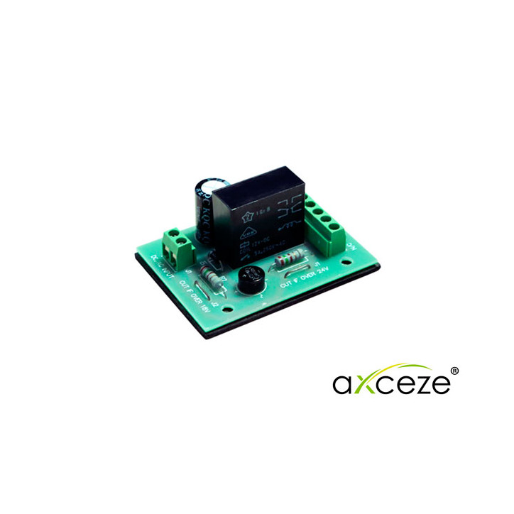 Módulo relevador tipo C doble salida alimentación 11-30VCD opera 8-30VAC salida 24VDC-5A AXCEZE AX-RELAY6 Módulo relevador tipo C doble salida alimentación 11-30VCD opera 8-30VAC salida 24VDC-5A AXCEZE AX-RELAY6