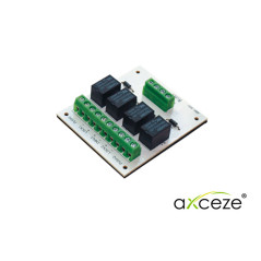 PLACA DE RELEVADORES PARA ESCLUSAMIENTO AX-INTERLOCK32 PERMITE CONECTAR UN PAR DE PUERTAS EN ESCLUSA ACEPTA PULSOS SECOS PARA GE
