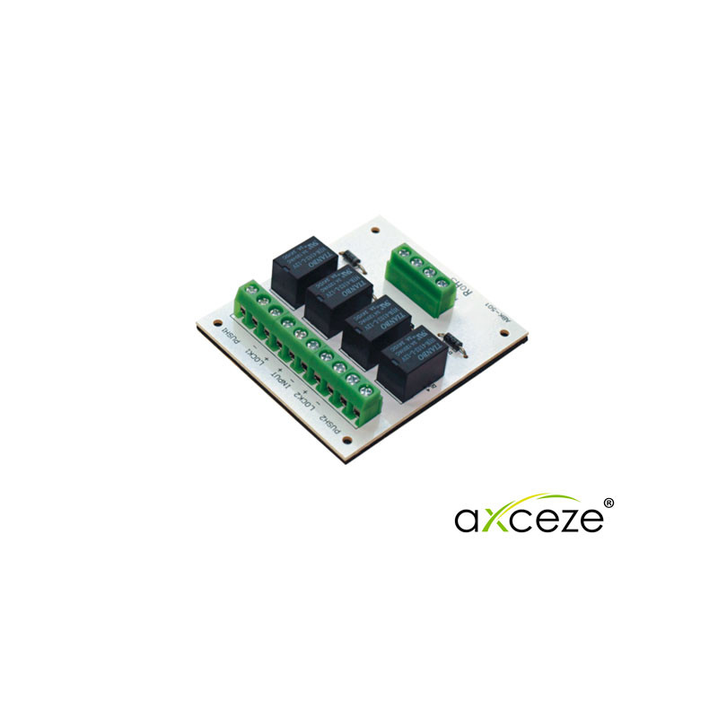 PLACA DE RELEVADORES PARA ESCLUSAMIENTO AX-INTERLOCK32 PERMITE CONECTAR UN PAR DE PUERTAS EN ESCLUSA ACEPTA PULSOS SECOS PARA GE