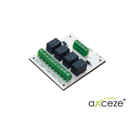 PLACA DE RELEVADORES PARA ESCLUSAMIENTO AX-INTERLOCK32 PERMITE CONECTAR UN PAR DE PUERTAS EN ESCLUSA ACEPTA PULSOS SECOS PARA GE