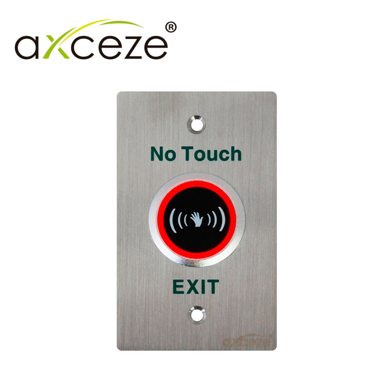 Botón sin contacto para control de acceso relevador integrado temporizador 0.5s-25s ajuste de distancia 4-10cm AXCEZE AX-TOUCH2 Botón sin contacto para control de acceso relevador integrado temporizador 0.5s-25s ajuste de distancia 4-10cm AXCEZE AX-TOUCH2