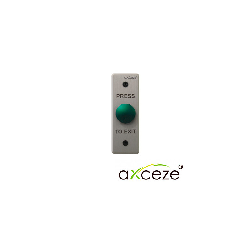 BOTON LIBERADOR AXCEZE AX-B80 BOTON TIPO PUSH FORMA DE HONGO FABRICADO EN ALEACION DE ALUMINIO MEDIDAS 115 X 40 X 25MM CONEXION 