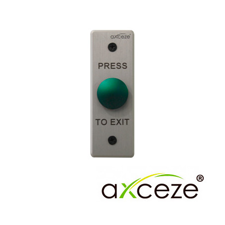 BOTON LIBERADOR AXCEZE AX-B80 BOTON TIPO PUSH FORMA DE HONGO FABRICADO EN ALEACION DE ALUMINIO MEDIDAS 115 X 40 X 25MM CONEXION 