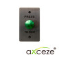 BOTON LIBERADOR AXCEZE AX-B60 BOTON TIPO PUSH CON FORMA DE HONGO EN COLOR VERDE FABRICADO EN ACERO INOXIDABLE MEDIDAS 115 X 70 X