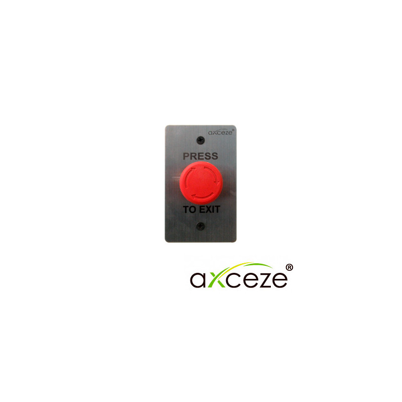 BOTON DE PARO O EMERGENCIA AXCEZE AX-L60 COLOR ROJO BOTON PUSH CON ENCLAVE FORMA HONGO PARA USO RUDO CUENTA CON LOS ESTADOS N.O.